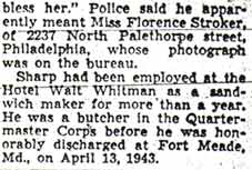 Camden Courier-Post article: Veteran Found Dead in River; Wrists Slashed, part 4