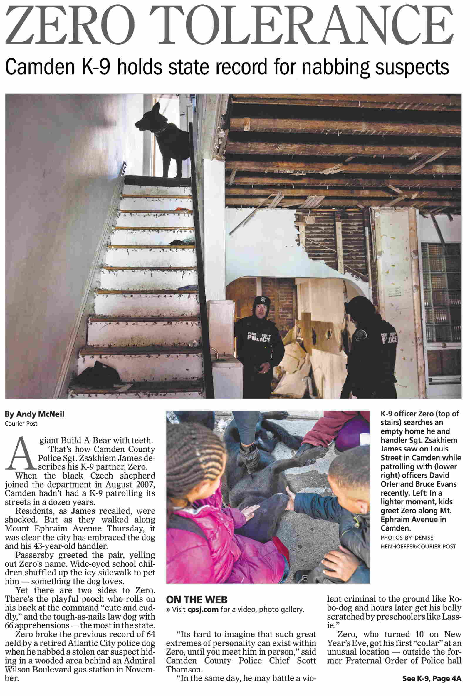 Camden Police K-9 Unit, February 10, 2014