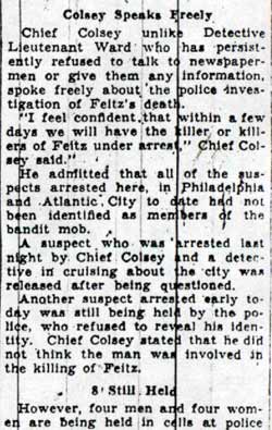 Mayor Hints Shakeup in Police (continued), Camden Evening Courier, September 4, 1934