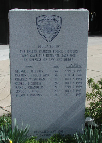 Camden Police Department Fallen Officers Memorial