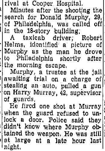 Policeman Shoots Cop In Accident — Trenton Times, February 5, 1961 (page 2)
