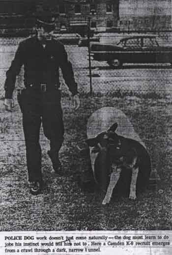 Camden Courier-Post, December 20, 1971 — K-9 unit photo