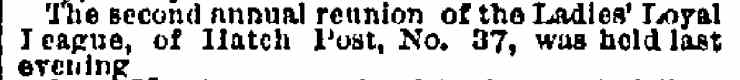 Philadelphia Inquirer, April 16, 1884 — Ladies' Loyal League Annual Reunion