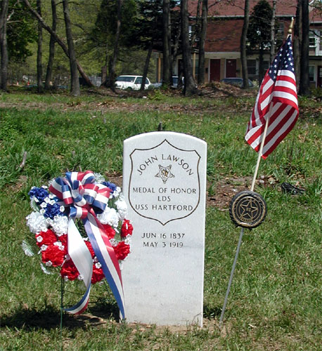 The new tombstone of John H. Lawson