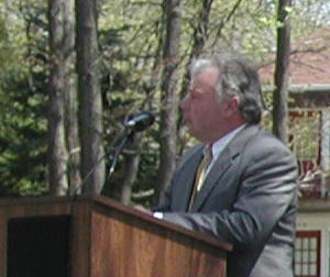 County Clerk Jim Beach at dedication ceremony