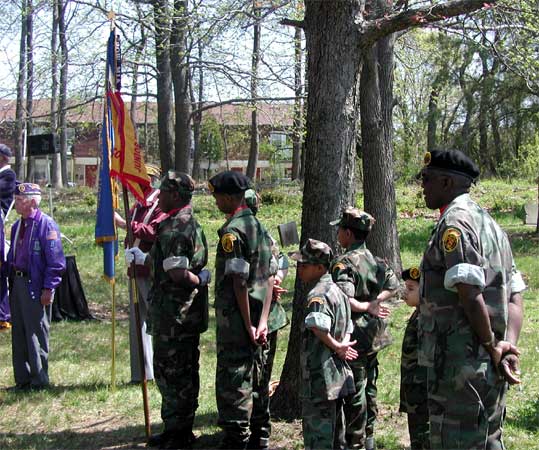 Junior Marines and their Colors at dedication ceremony