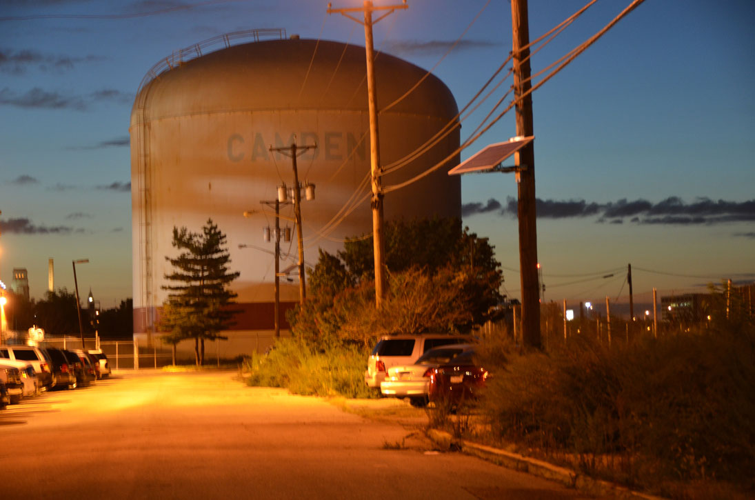 Camden NJ Water Tower, at the base of Elm Street