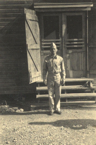 Soldier labeled 'SAM' on back — possibly Shep Casden