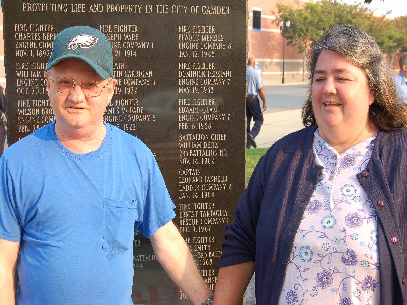 Edward Glaze Jr., son of Fire Fighter Edward Glaze, Camden Firemen's Memorial Dedication, 2006