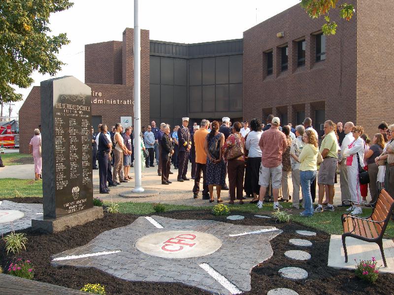 A moment of silence — Camden Firemen's Memorial Dedication, 2006