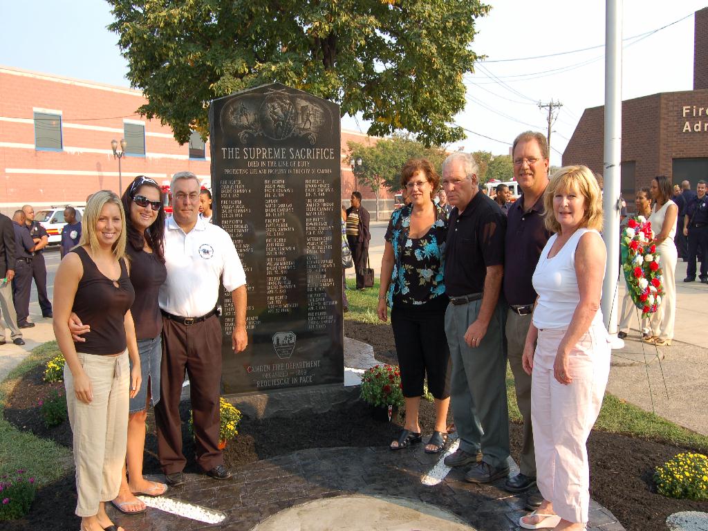 Members of the Ernest Tartaglia Family, Camden Firemen's Memorial Dedication, 2006