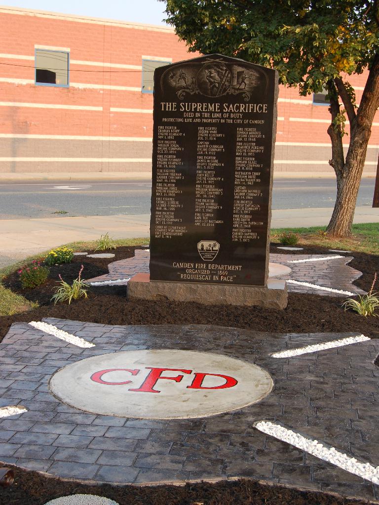 Camden Firemen's Memorial Dedication Ceremony, September 9, 2006 — photograph by Bob Bartosz
