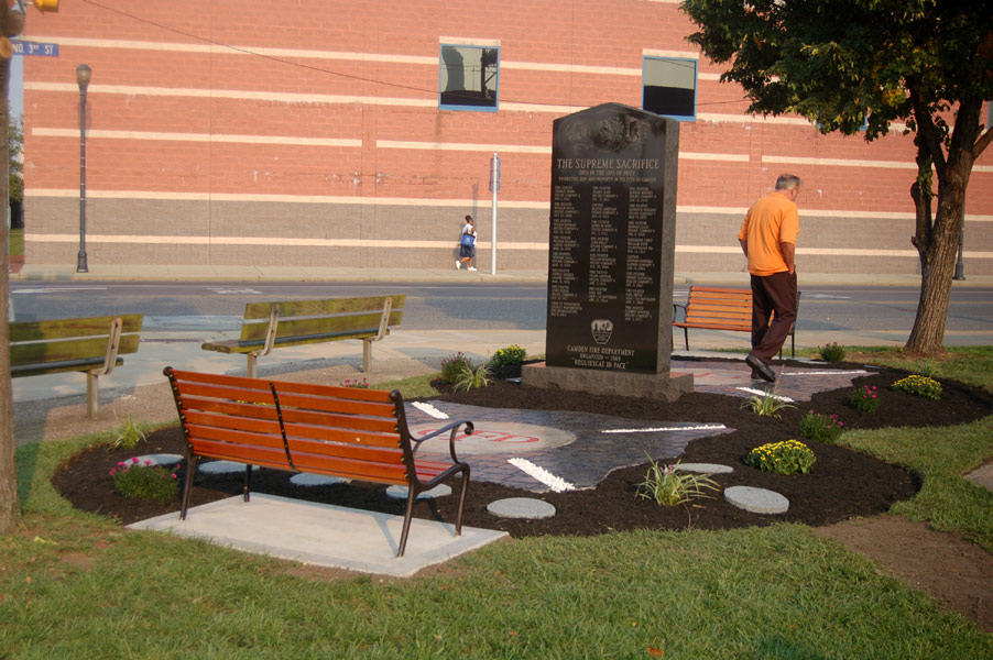 Camden Firemen's Memorial Dedication Ceremony, September 9, 2006 — photograph by Phil Cohen