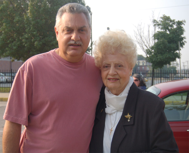 Members of the Persiani Family — nephew and sister of Fire Fighter Dominick Persiani, Camden Firemen's Memorial Dedication, 2006