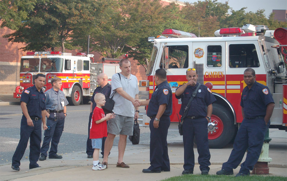 Camden Firemen's Memorial Dedication Ceremony, September 9, 2006 — photograph by Phil Cohen