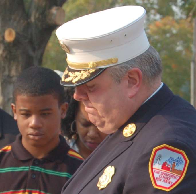 Chief of Department Joseph Marini, Camden Fire Department, Camden Firemen's Memorial Dedication, 2006