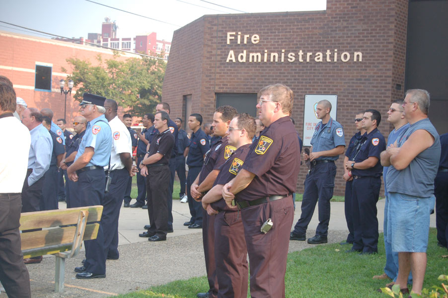 Camden Firemen's Memorial Dedication Ceremony, September 9, 2006 — photograph by Phil Cohen