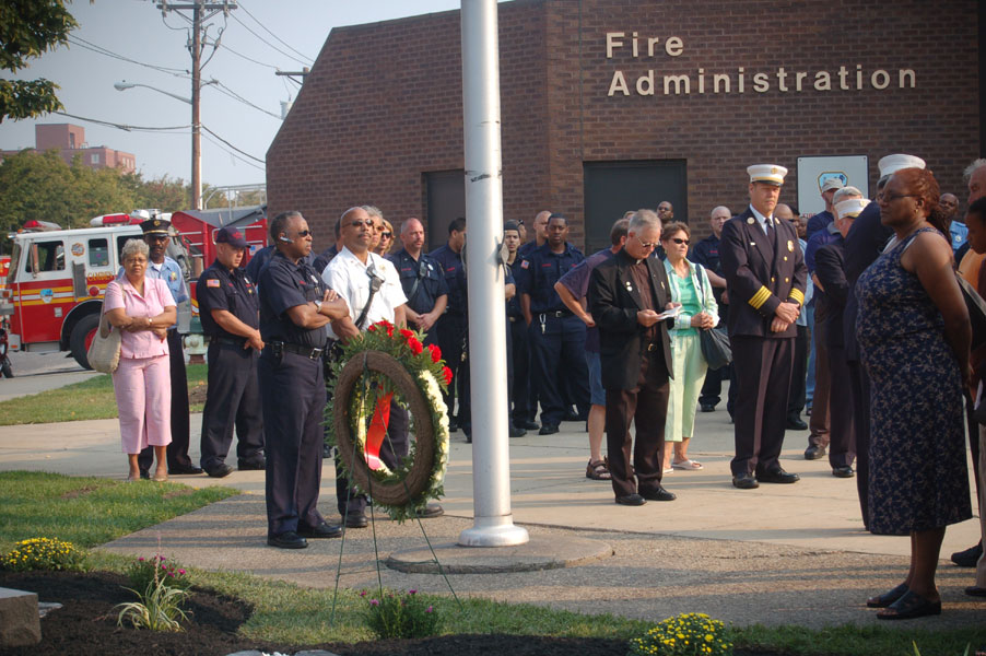 Camden Firemen's Memorial Dedication Ceremony, September 9, 2006 — photograph by Phil Cohen