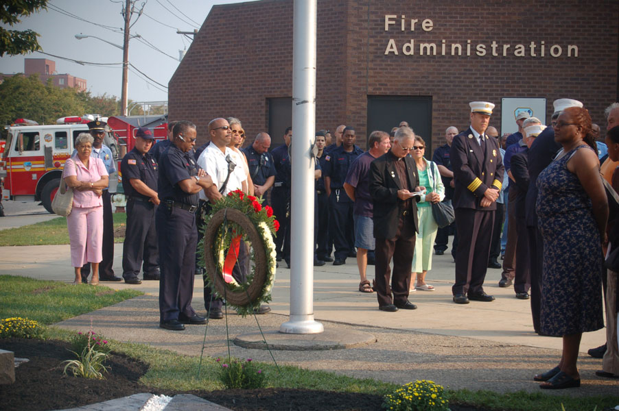 Camden Firemen's Memorial Dedication Ceremony, September 9, 2006 — photograph by Phil Cohen