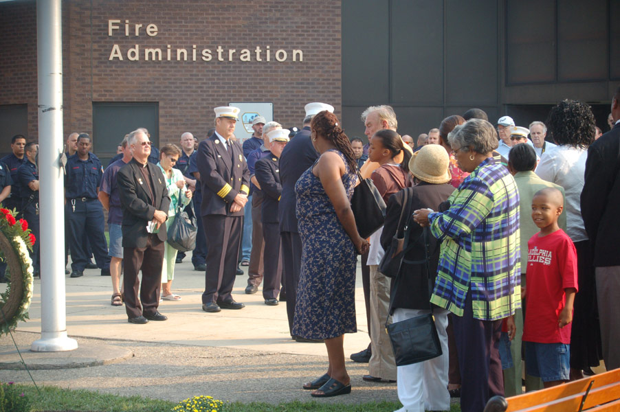 Camden Firemen's Memorial Dedication Ceremony, September 9, 2006 — photograph by Phil Cohen