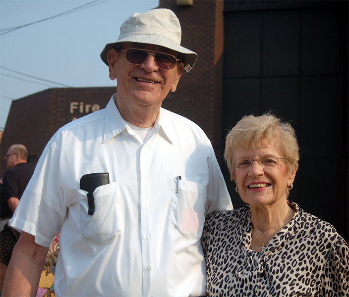 Bob and Ginny Shapleigh — Ginny's grandfather was fire fighter Joseph Ware, Camden Firemen's Memorial Dedication, 2006