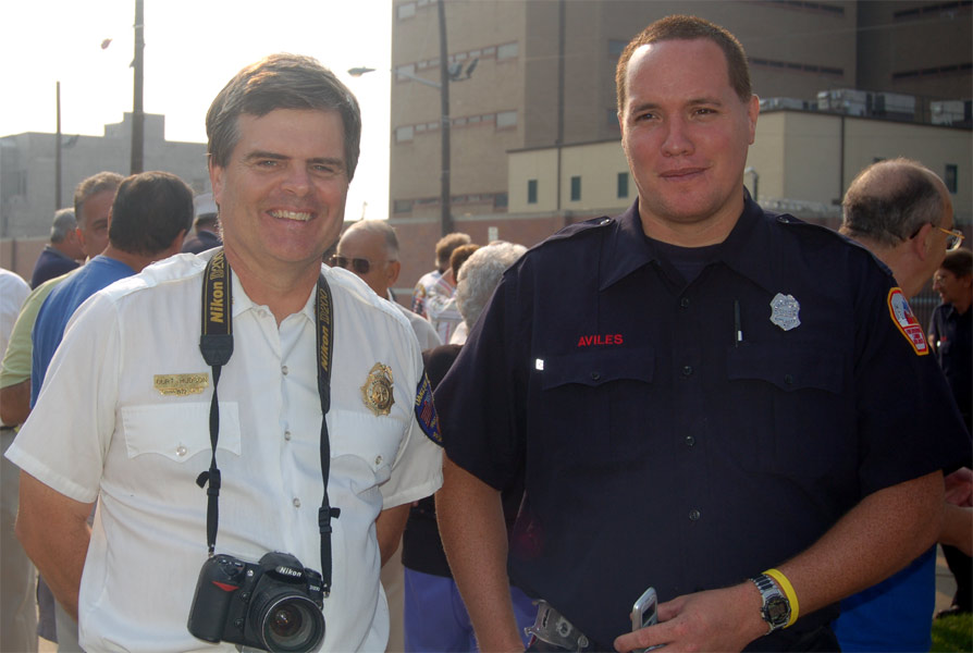 Oaklyn Fire Department Assistant Chief Hudson and Fire Fighter Aviles Camden Fire Department, Camden Firemen's Memorial Dedication, 2006