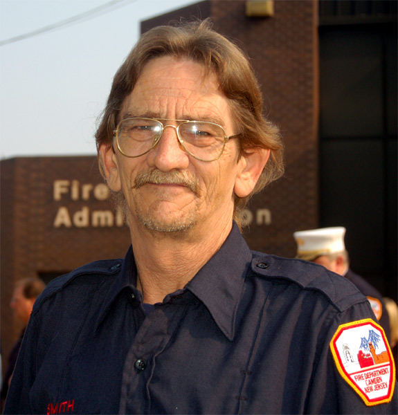 Larry Smith, son of fallen Fire Fighter Earl Smith, Camden Firemen's Memorial Dedication, 2006