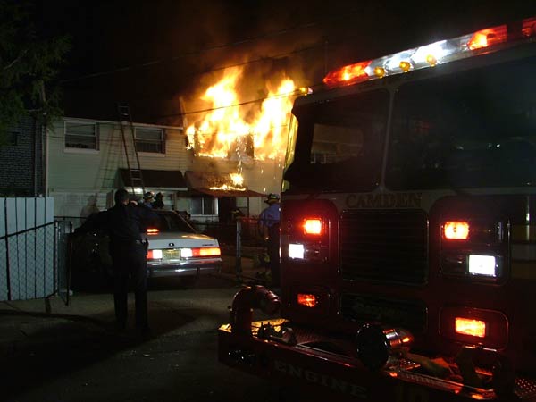 2419 Arnold Street fire, April 20, 2005 — Camden firefighters