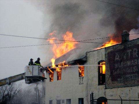 Two-Alarm Fire at the Antrim Hardware Building, April 2, 2005