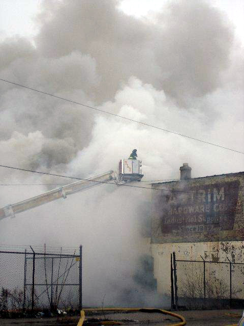 Two-Alarm Fire at the Antrim Hardware Building, 1525 Federal Street, Camden, NJ — April 2, 2005