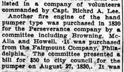 A History of Fire Fighting in Camden, Part 6 — Camden Courier-Post, October 7, 1936