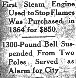 A History of Fire Fighting in Camden, Part 1 — Camden Courier-Post, October 8, 1936