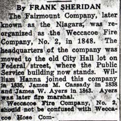 A History of Fire Fighting in Camden, Part 3 — Camden Courier-Post, October 8, 1936