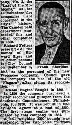A History of Fire Fighting in Camden, Part 4 — Camden Courier-Post, October 8, 1936