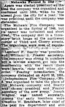 A History of Fire Fighting in Camden, Part 8 — Camden Courier-Post, October 8, 1936