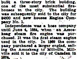 A History of Fire Fighting in Camden, Part 10 — Camden Courier-Post, October 8, 1936