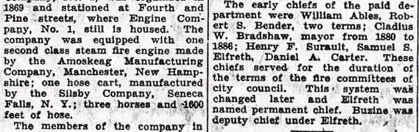 A History of Fire Fighting in Camden, Part 5 — Camden Courier-Post, October 10, 1936