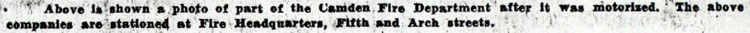 A History of Fire Fighting in Camden — Camden Courier-Post, October 12, 1936