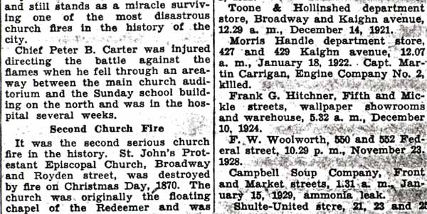 A History of Fire Fighting in Camden, Part 4 — Camden Courier-Post, October 14, 1936