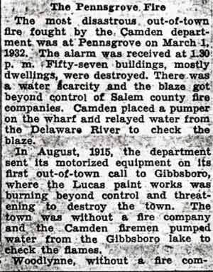 A History of Fire Fighting in Camden, Part 7 — Camden Courier-Post, October 14, 1936