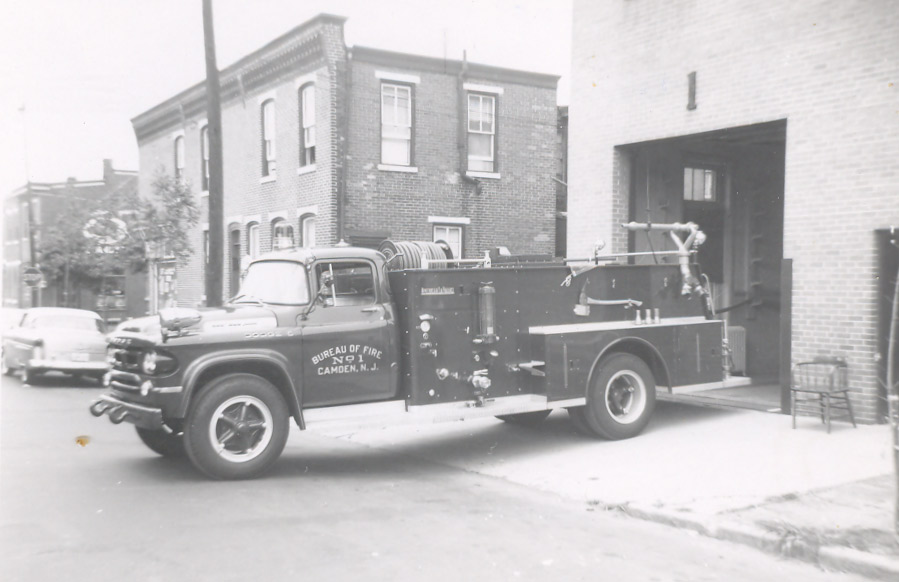 Engine Company 1, 1958 Dodge-American LaFrance Hose Wagon 200 GPM, 409 Pine Street, July 1960