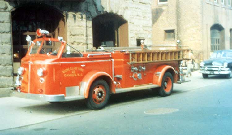 1954 American LaFrance 1000 gallon per minute pumper, at Camden Fire Department headquarters, 5th and Arch Streets