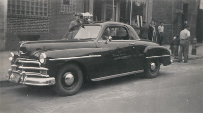 Engine Company 3, about 1952 — 1950 Plymouth Coupe used by the District Chief