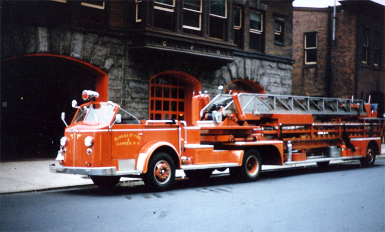 Ladder Company 1, 1952 American LaFrance 100 Foot Aerial Ladder, photograph by Bob Bartosz
