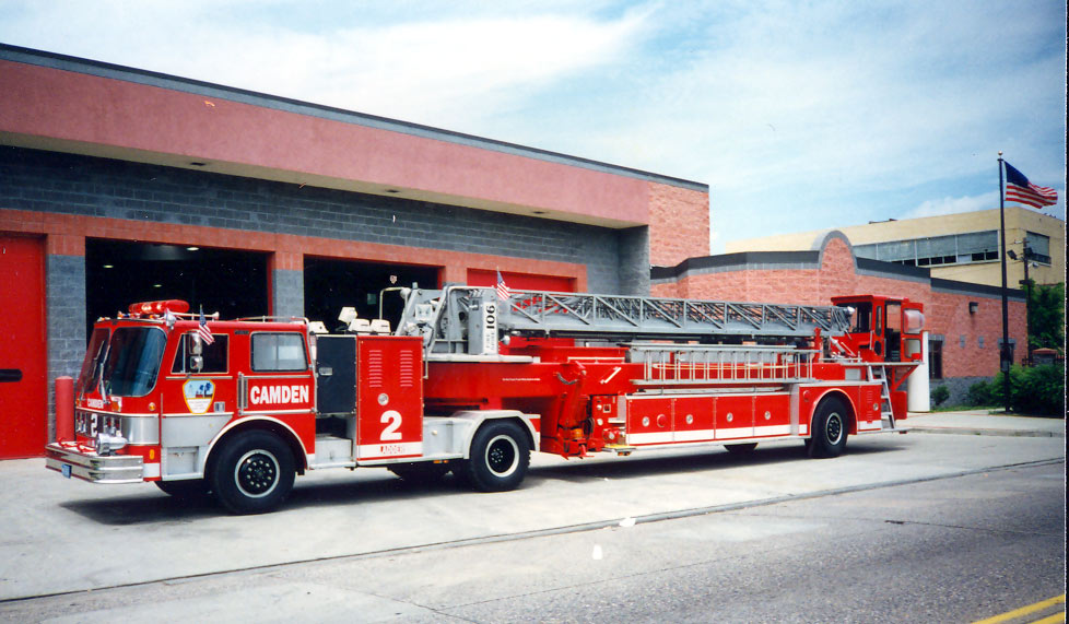 Ladder Co. #2, 1986 Hahn 106-foot Fire Spire Tiller Ladder