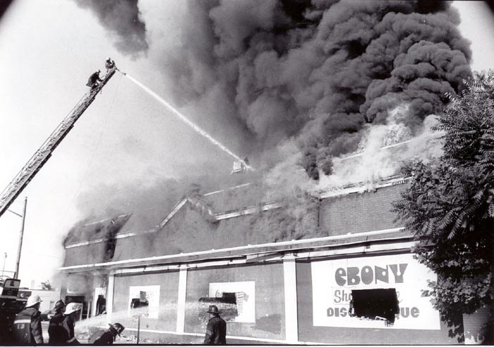 Ladder 2 on Broadway at Everett Street, Camden — 1981, Ebony Showplace