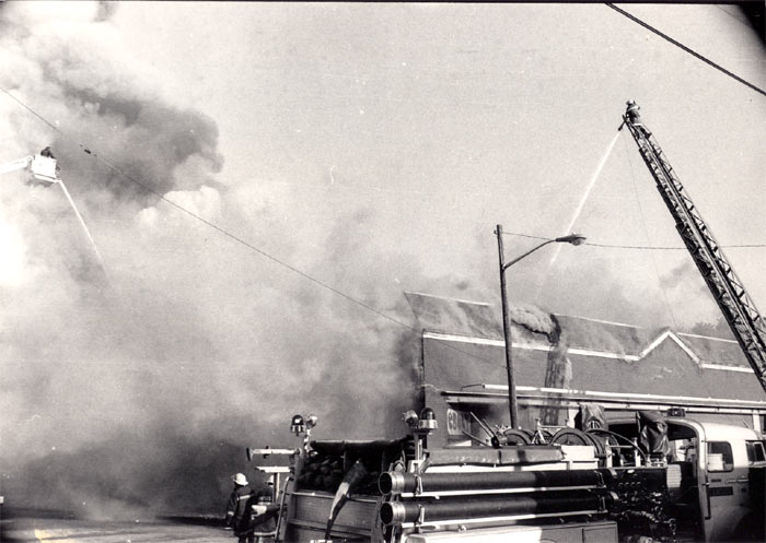Ladder 2 on Broadway at Everett Street, Camden — 1981, Ebony Showplace, second view