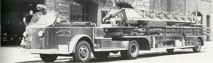 Ladder Company 1, 1952 American LaFrance 100 Foot Aerial Ladder, photograph by Bob Bartosz