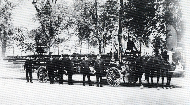 Ladder Company 1, 1908 crew photograph