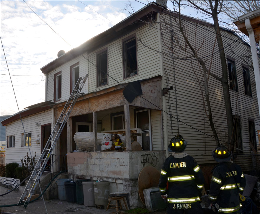 Fire at 119 and 121 North 26th Street, January 9, 2012
